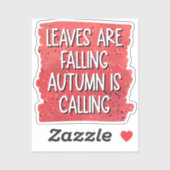 離れ落ち、秋が呼び出し – 居心地の良い秋 シール (シート)