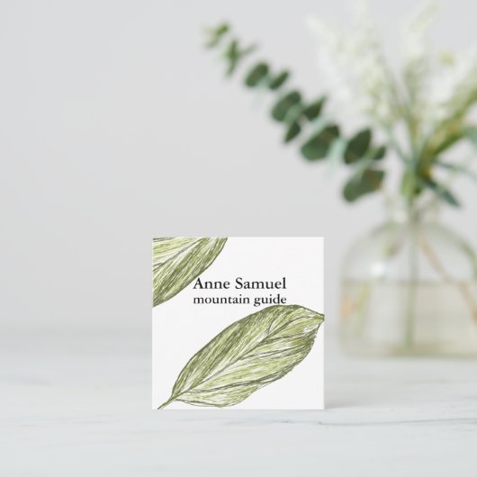 離れ葉エレガント スクエア名刺 (スタンド正面)