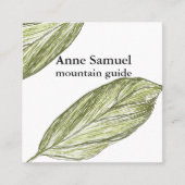 離れ葉エレガント スクエア名刺 (正面)