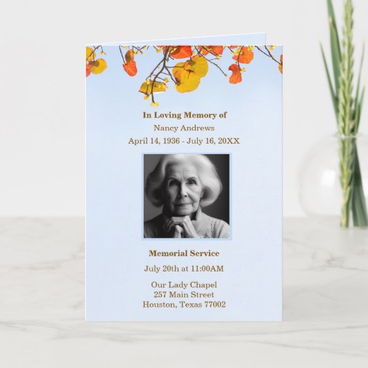 離れ葬祭勲章式 プログラム (正面)