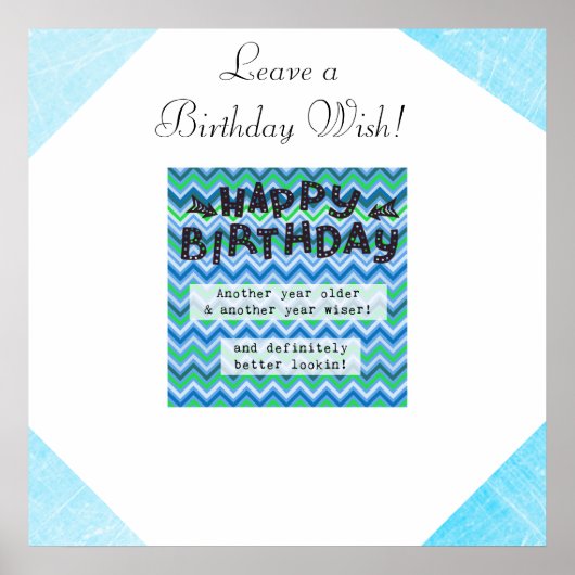 離れ誕生日欲パーソナライズされた願 ポスター (正面)