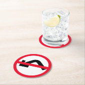 離れ転禁止標識 |丸カスタムコースター ラウンドペーパーコースター (インサイチュ)