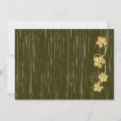 離れ金ゴールドつる植物、木工効果95誕生日 招待状 (裏面)