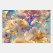 離れ金ゴールドピンクブルー ラッピングペーパーシート (正面3)