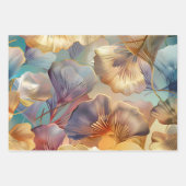 離れ金ゴールドピンクブルー ラッピングペーパーシート (正面2)