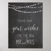 離れ願いの結婚サイン |書道 ポスター (正面)