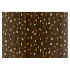 離れ&ブランチ暗秋のどんぐり茶色のバックグロ カッティングボード