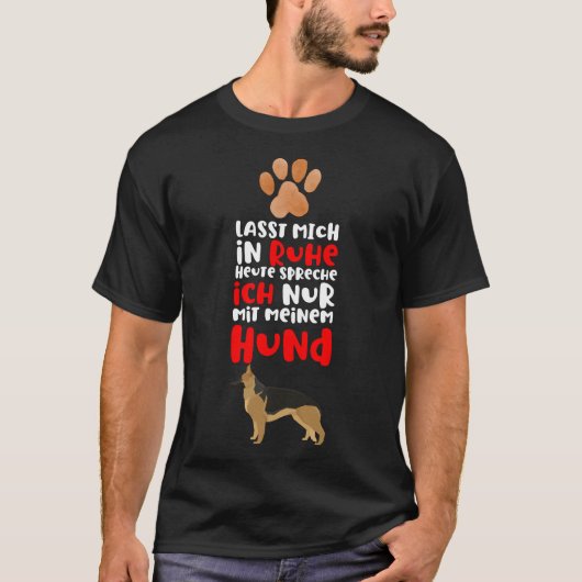離れ Me Alone Dog おもしろいことわざドイツ語Shepard Ger Tシャツ (正面)