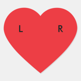離れ/Right Shoe Stickers (ハート) ハートシール