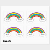 離れ/Right Shoe Stickers (Rainbow) 長方形シール (シート)