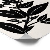 離れBeigeとBlack Botanical ポスター (角)