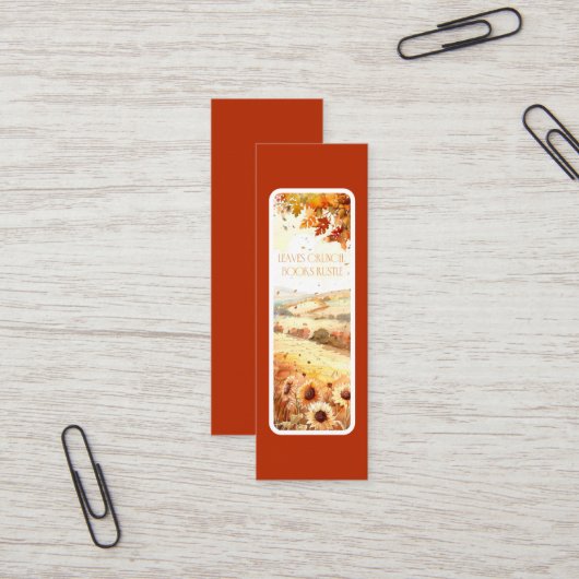 離れCrunch Books Rustle – ブックマークカード スキニー名刺 (正面/裏面インサイチュ)