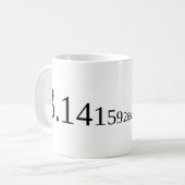 離れHended Pi - 3.14... コーヒーマグカップ (正面左)
