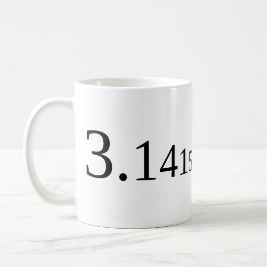 離れHended Pi - 3.14... コーヒーマグカップ (左)