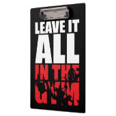 離れIt All In The Gym - Bench Press やる気を起こさせる クリップボード (左)