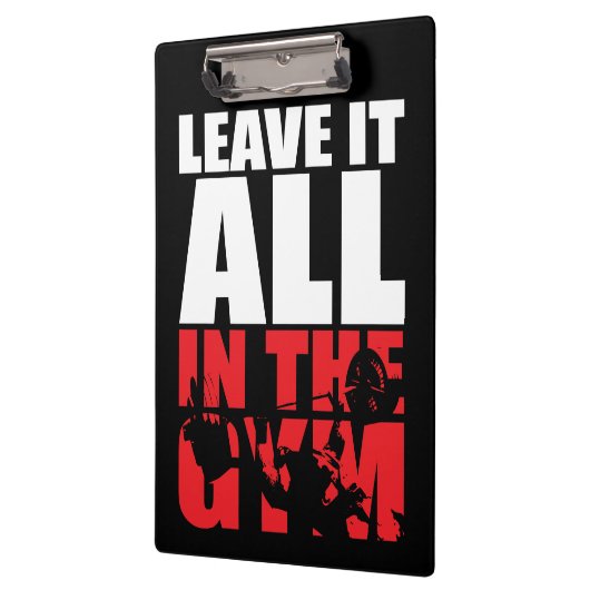 離れIt All In The Gym - Bench Press やる気を起こさせる クリップボード (左)