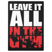 離れIt All In The Gym - Bench Press やる気を起こさせる クリップボード (裏面)