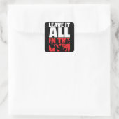 離れIt All In The Gym - Bench Press やる気を起こさせる スクエアシール (バッグ)