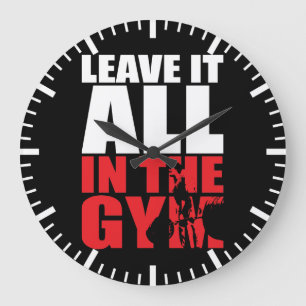離れIt All In The Gym - Deadliftトレーニング ラージ壁時計