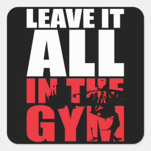 離れIt All In The Gym - Squat Leg Dayトレーニング スクエアシール