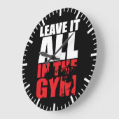離れIt All In The Gym - Squat Leg Dayトレーニング ラージ壁時計 (傾斜)