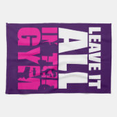 離れIt All In The Gym - Women's Squatトレーニング キッチンタオル (横)