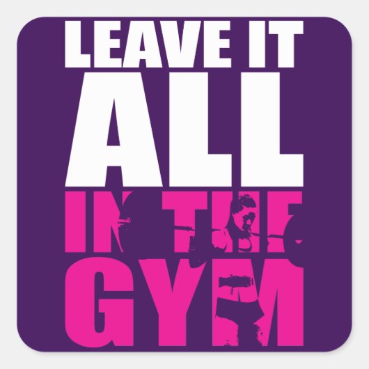 離れIt All In The Gym - Women's Squatトレーニング スクエアシール (正面)