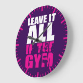 離れIt All In The Gym - Women's Squatトレーニング ラージ壁時計 (傾斜)