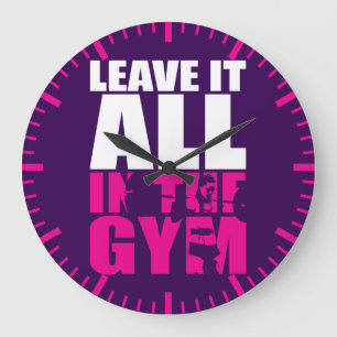 離れIt All In The Gym - Women's Squatトレーニング ラージ壁時計