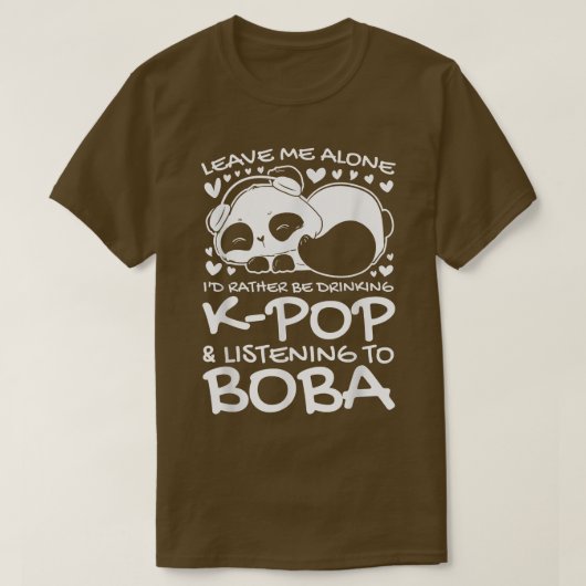 離れKとBobaのバポップ・アートのブルティーが欲しい Tシャツ (デザイン正面)