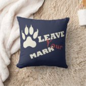 離れMark Lion Pawプリントクッション枕 クッション (ブランケット)