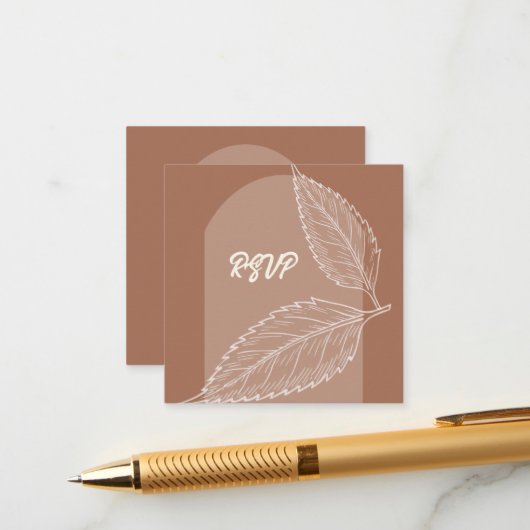 離れMochaのQR結婚エンクロージャカード エンクロージャーカード (正面/裏面インサイチュ)