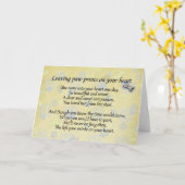 離れpawはハートペットロス悔やみや弔慰カードに印刷 カード (黄色い花)