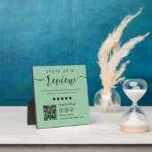 離れReview Social Media Qr Code Mint Green フォトプラーク (インサイチュ)