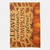 離れWhisper Pumpkins Glow – 秋秋キッチン キッチンタオル (縦)
