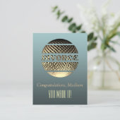 離婚おめでとう　ゴールドプラチナ ポストカード (スタンド正面)