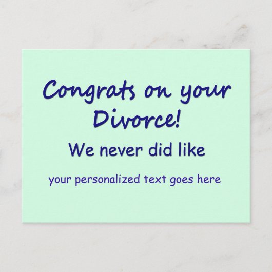 離婚おめでとう ポストカード (正面)