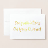 離婚おめでとう！ 箔カード (封筒付き正面)