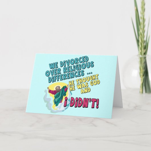 離婚おもしろいしたTシャツと贈り物 シーズンカード (正面)