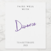 離婚おもしろいカスタムテンプレートワインラベル ワインラベル (シングルラベル)