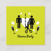 離婚おもしろいパーティの招待状 エンクロージャーカード (正面)