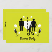 離婚おもしろいパーティの招待状 招待状 (正面/裏面)