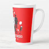 離婚おもしろいパーティー カフェラテマグ (右)