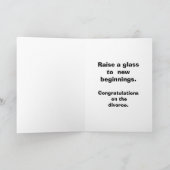 離婚おもしろいユーモアあいさつカード カード (内部)