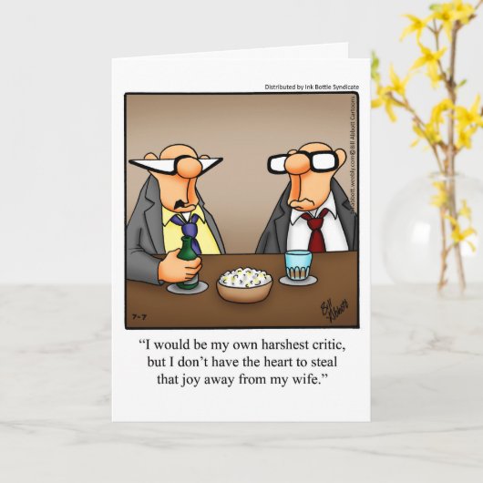 離婚おもしろいユーモアあいさつカード カード (黄色い花)