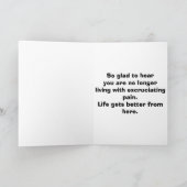 離婚おもしろいユーモアあいさつカード カード (内部)