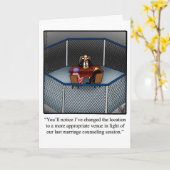 離婚おもしろいユーモアあいさつカード カード (黄色い花)