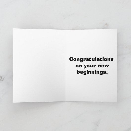 離婚おもしろいユーモアあいさつカード カード (内部)