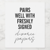 離婚おもしろいワインラベル ワインラベル (シングルラベル)