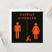 離婚おもしろい悔やみや弔慰パーティー カード (正面/裏面インサイチュ)